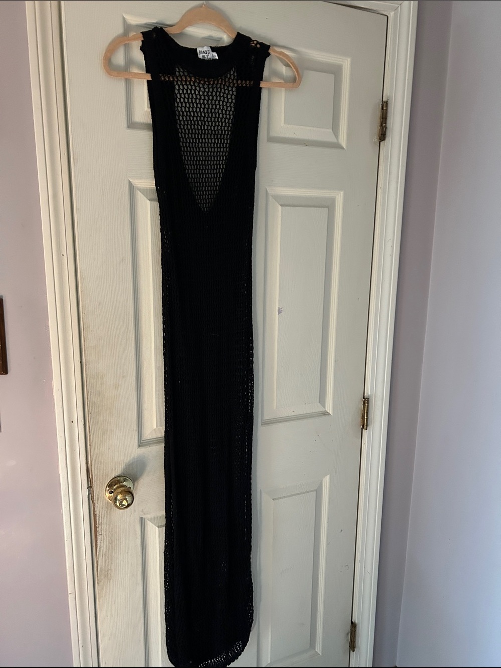 Princess Polly Black Sleeveless Mesh Maxi Dress